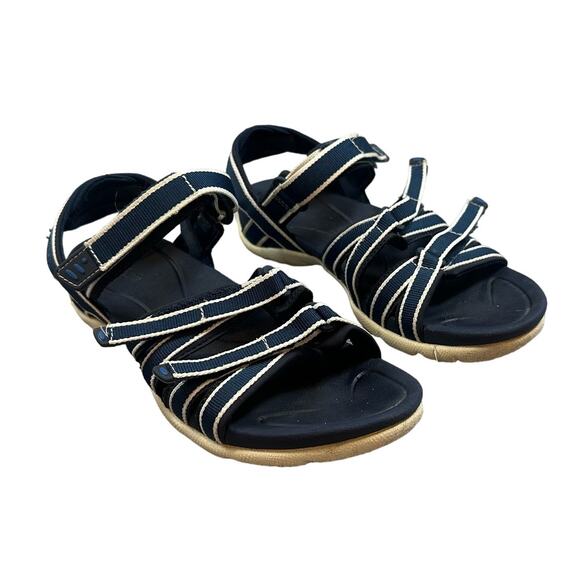 LL Bean Navy Blue Boothbay Sport Hiking Sandals Women Size 7 274553 Water Shoes - Picture 1 of 8
